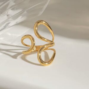 Bague sculpturale multi-boucles