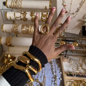 Alternative view of Bracelet jonc ondulé galbé